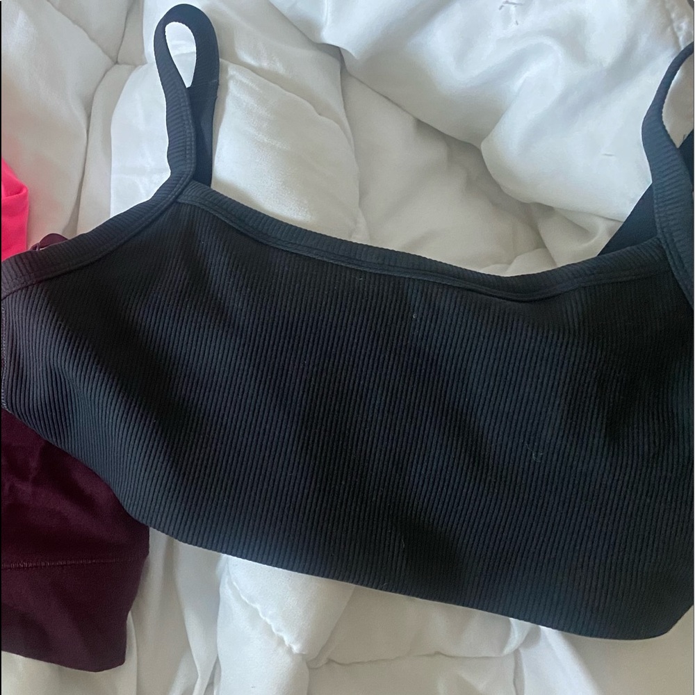 Three aerie sports bras (2 new and unused)